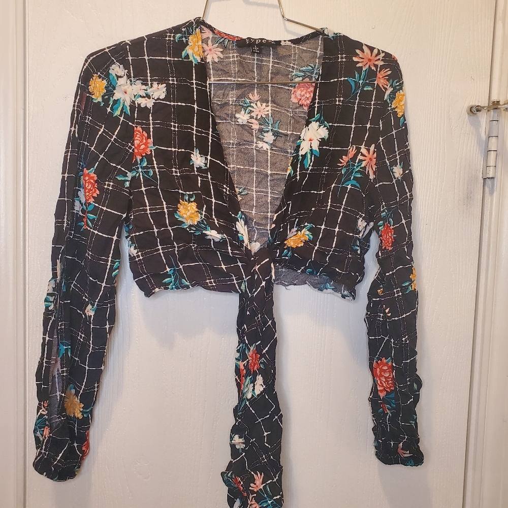 Hype Tub Top Split Sleeve Top sz Large